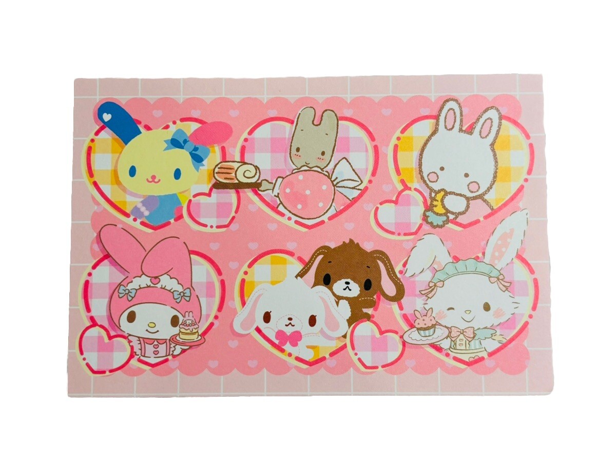 Sanrio Japan Bunny Rabbit Kawaii Postcard Anime 6” Harajuku Style Sugarbunnies