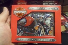2 Decks of Bicycle Playing Cards Harley Davidson Collectors Tin