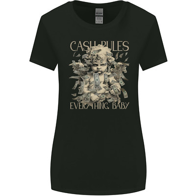 Cash Rules Everything Baby Money Hustle Damen-T-Shirt breiter geschnitten