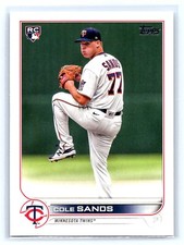 2022 Topps Update Baseball #US208 Cole Sands RC  RookieMinnesota Twins