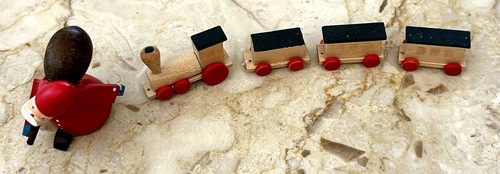 Erzgebirge treno tedesco in legno Babbo Natale - Foto 2 di 12