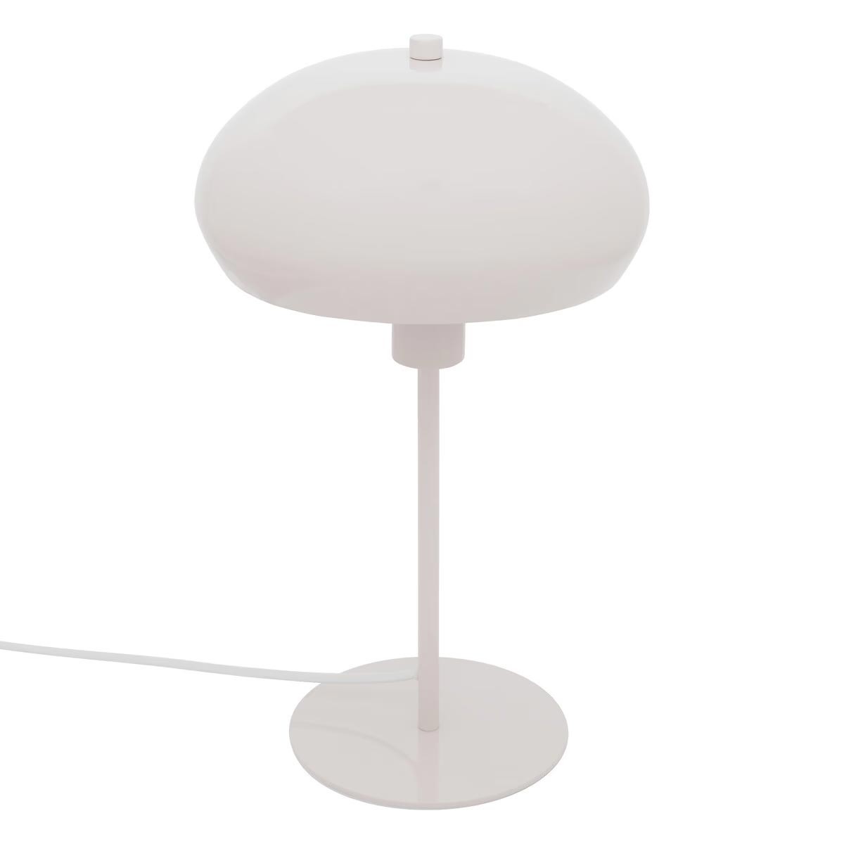 Lampe à poser champignon Savio beige de 38cm en métal pour chevet