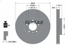 1X Bremsscheibe TEXTAR 92232305 PEUGEOT 407 (6D_) 2 2009-201