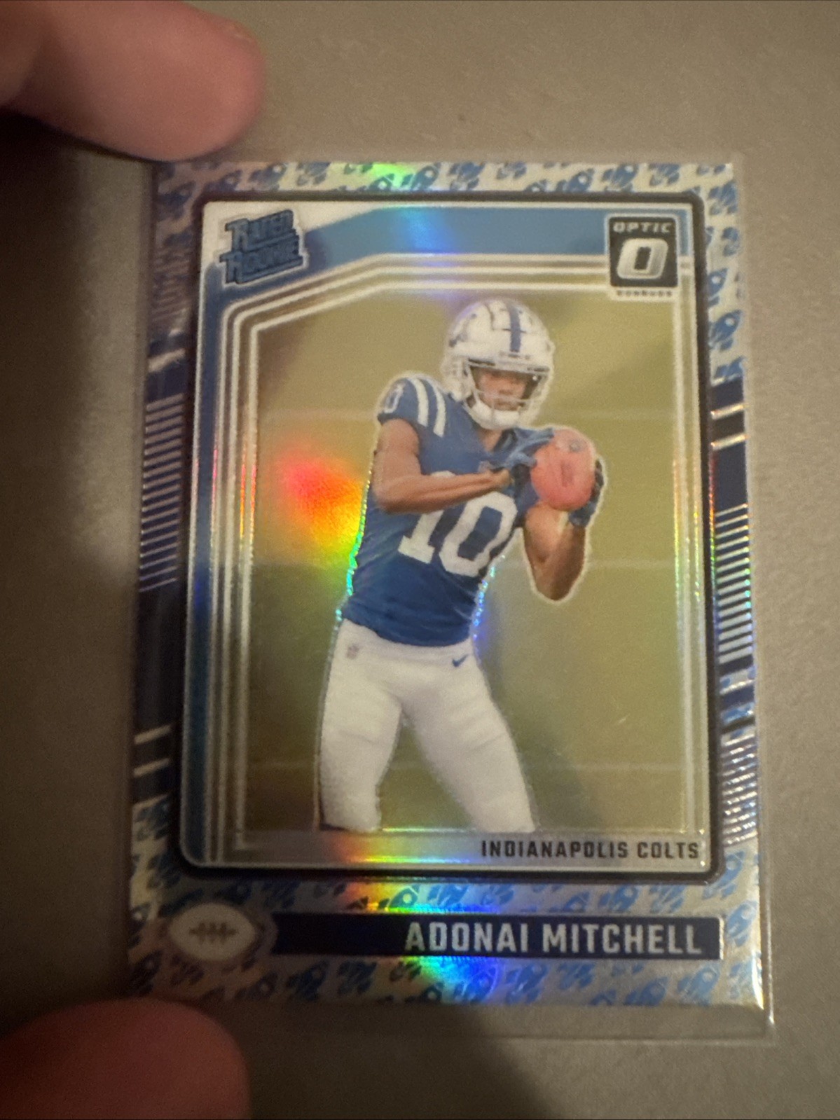 2024 Panini Donruss Optic - Rated Rookie Adonai Mitchell #203 Rocket Prizm (RC)