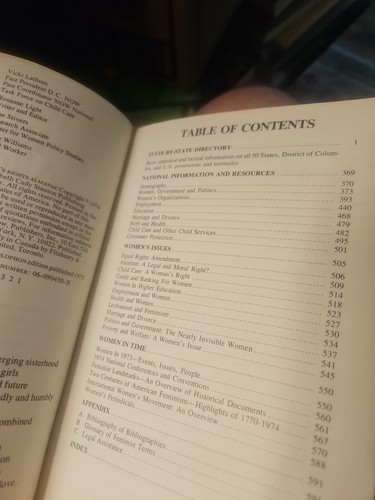 1st Ed Womens Rights Almanac Nancy Gager 1974 State by State Directory VG G4 - Picture 6 of 7