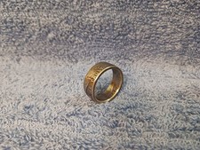 Handcrafted 1962 Franklin 90  silver half dollar coin ring sizes 12  A 
