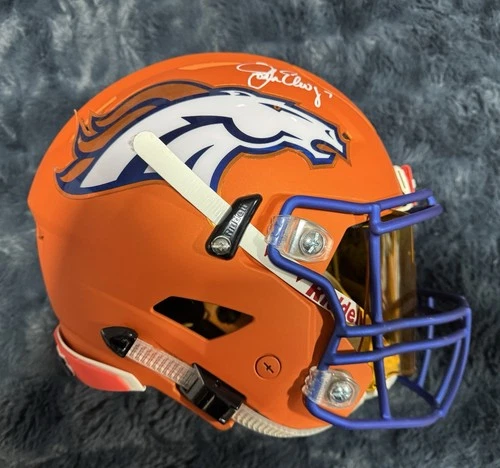 John Elway Denver Broncos Autographed Football Helmet Beckett Authenticated