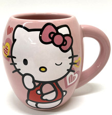 HELLO KITTY Pink Cup Mug 2012 Sanrio Vandor LLC 12 oz