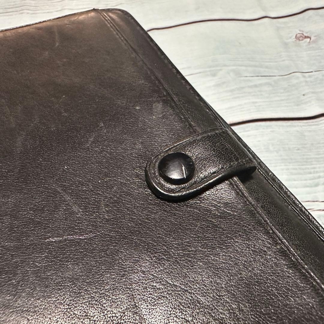 Filofax Durham Personal Size Black Full Zip Leather Organizer