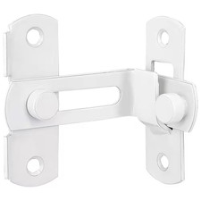 4 Pack Flip Door Sliding Latches 90 Degree Safety Lock Stainless Steel White for