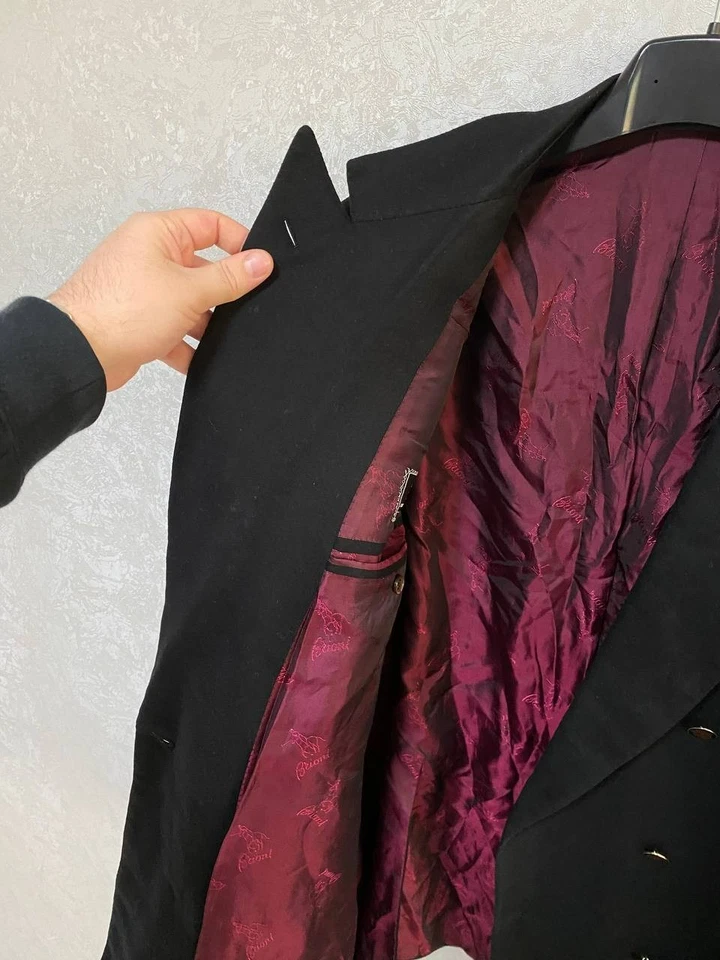 Blazer Brioni para hombre 52R negro 100 % cachemir Tiberio hecho en Italia dinero antiguo Foto 3 de 4