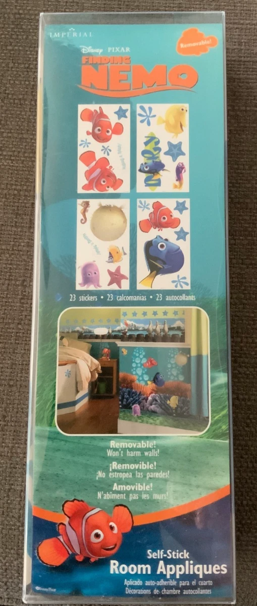 23 pegatinas extraíbles de apliques de habitación prepegados de Disney Pixar Finding Nemo 074
