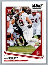 Dalton Schultz #397, Rookie Card, Stanford Cardinal Football Card, 2018 Score. rookie card picture