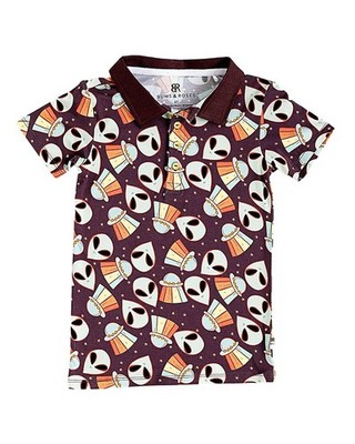 Bums & Roses Cosmic In Peace Bamboo Polo Multicolor 12 - 18 Months