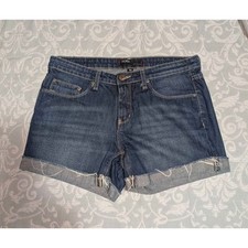 BDG Boyfriend Cutoff Denim Shorts Womens 29 Medium Wash Cuffed Raw Hem