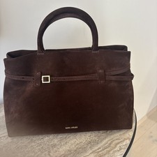 Manu Atelier Le Carbon 35 chocolate Brown Suede Bag