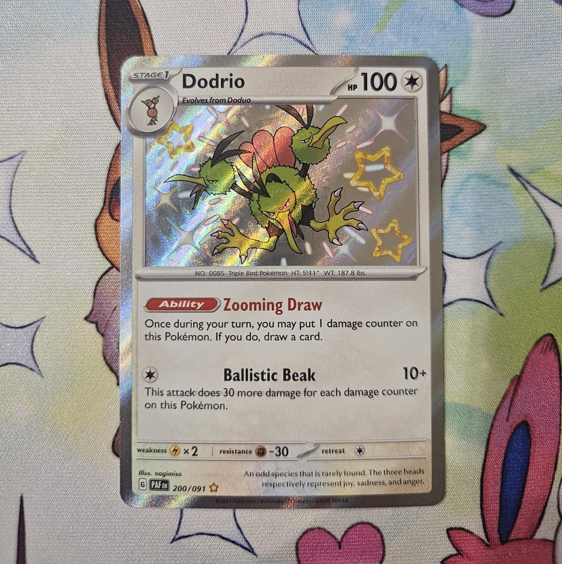 Pokemon Dodrio 200/091 SV Paldean Fates Baby Shiny Holo English