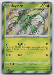 Scyther 095/091 Paldean Fates Shiny Rare Holo