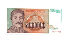 5000 000 DINARA  VERY FINE  BANKNOTE FROM  YUGOSLAVIA  1993   PICK-132