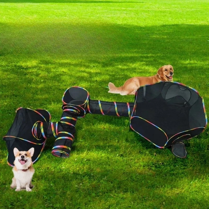 Multi-Shape Cat Tunnels Tents Cubes with Play Ball Collapsible Outside Playpen