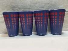 Silipint Silicon 16oz Cups - Dark Blue  Red Dots Set of 4 