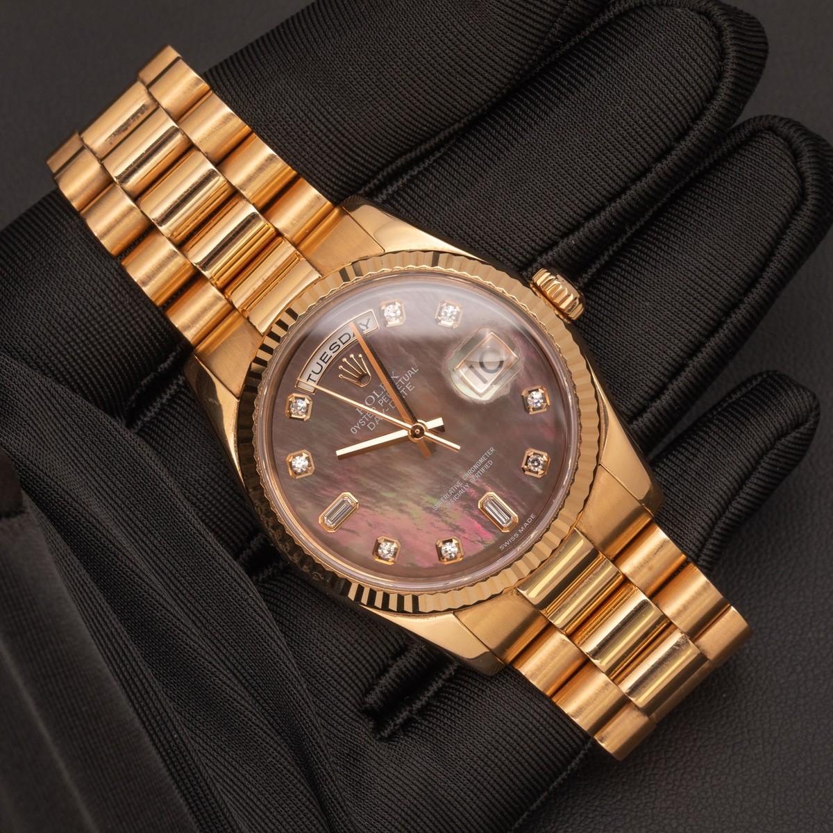 Rolex Day-Date Watch Presidential 118235 36mm Tahitian MOP Dial