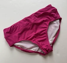 Lands End pink High-Rise Bikini SWIM BOTTOM Size 8 Modest Vacation Beach