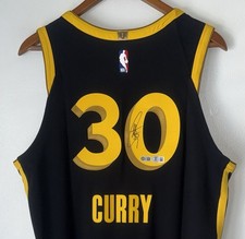 Stephen Curry Signed Warriors Authentic Nike ADV (48) NBA City Jersey USASM BAS