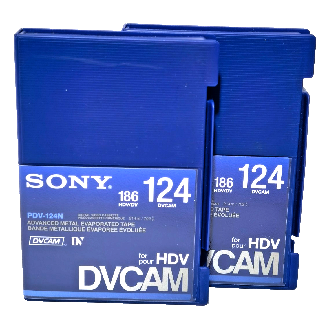 2 Sony DVCAM 124 PDV-124N DVCAM Digital Video Cassette 124 Minute