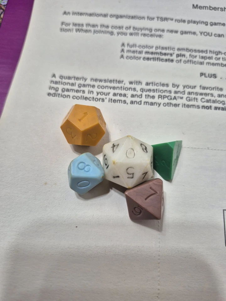 Lote De Colección TSR Dungeons and Dragons D&D Caja Conjuntos Módulo Básico/Experto X1/B2 Dados Foto 3 de 4