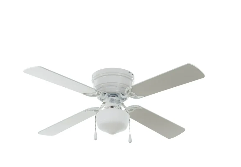 Mainstays 42 inch Hugger Indoor Ceiling Fan With Light - White - Image 2 of 3