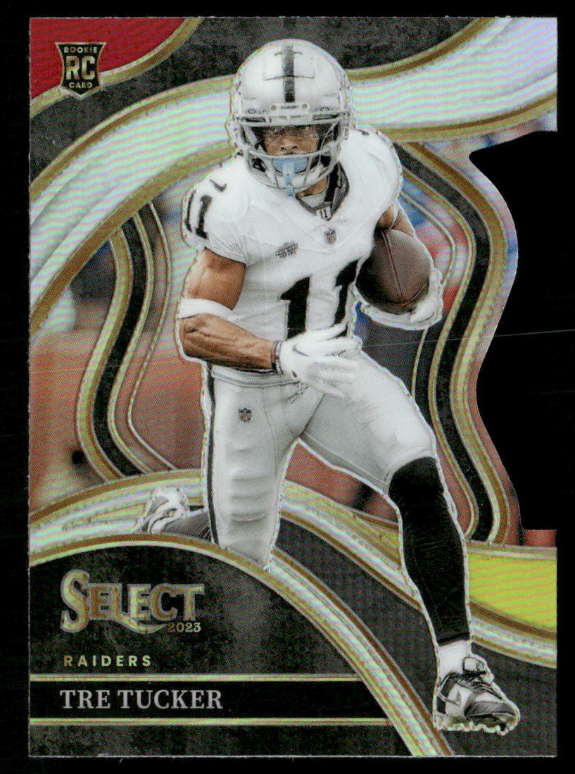 2023 Panini Select #214 Tre Tucker Red and Yellow Prizms Die Cuts