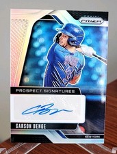 Carson Benge 2025 Panini Prizm Prospect Signatures Auto Silver Mets #PS-CB