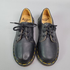 Vintage Dr Martens Original Made In England Leather Black Shoes Kids US 13