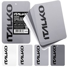Spritzmusterkarte 15 x 10,5cm Metall Karte Lackieren 4 Farbt&ouml;ne grau-wei&szlig; 20Stk