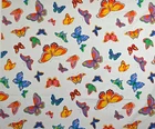 1 Yard Fabric Bright Butterflies 44" Wide Vintage Cotton A