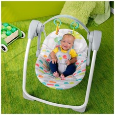 Lightweight Playful Paradise Baby Swing with 2 Toys