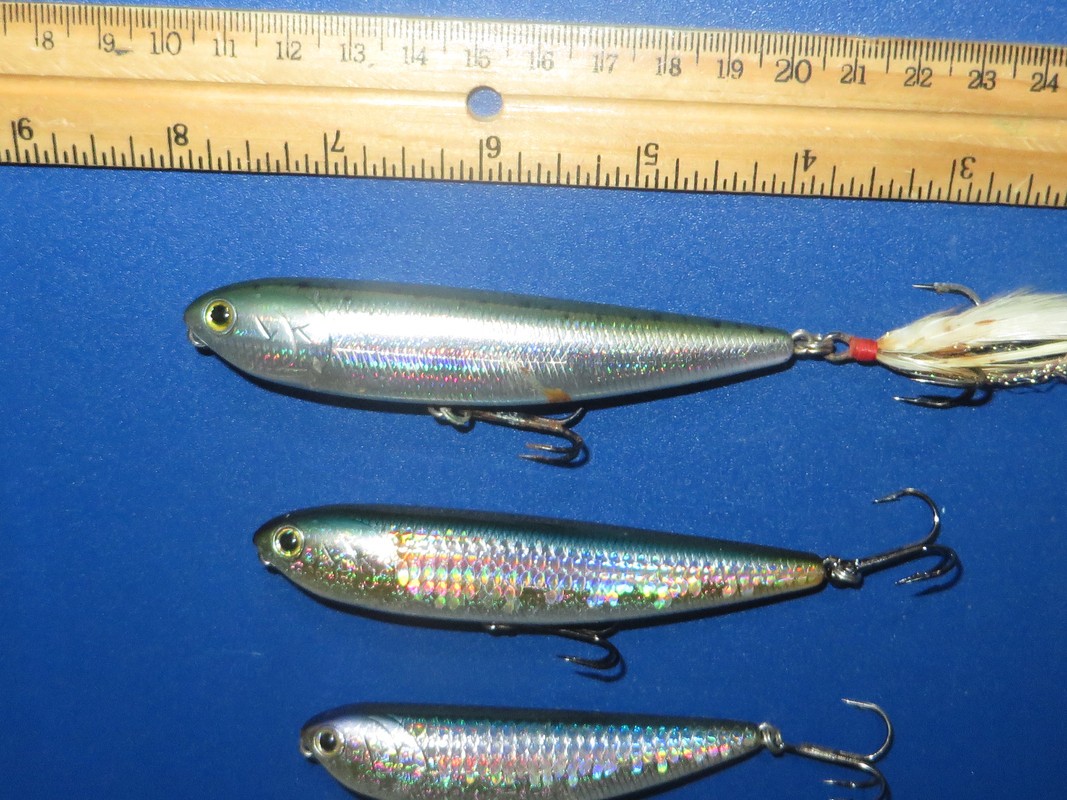 Lot of 3 Lucky Craft Sammy Topwater Lures Silver Flash Green Blue - Image 4