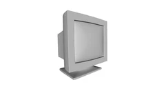 Printle Object Old Computer Monitor--Desktop PC Screen for Dioramas Train Sets