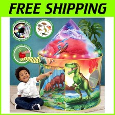 Dinosaur Discovery Kids Tent with Roar Button  LED Lights