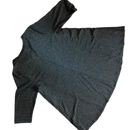 Ellos Black Midi Dress Sz 14/16 M Ellos Sz) Knee Length Slouchy Metallic Accent - Picture 2 of 8