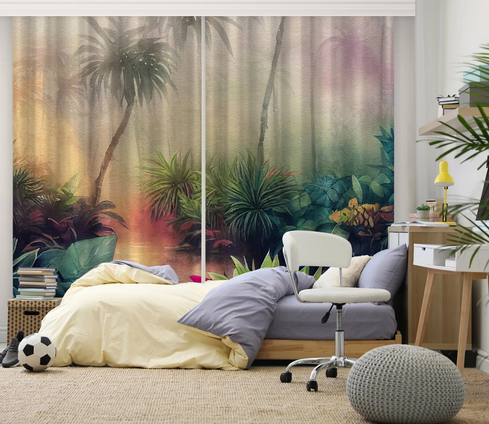 3D Foggy Forest ZHUC274 Photo Curtain Window Blockout Fabric Vera 2023
