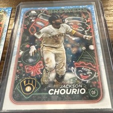 Jackson Chourio Rookie RC 2024 Topps Holiday Milwaukee Brewers Team Set 6 Cards
