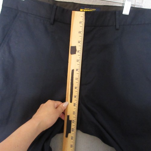 Pantaloni vintage rugby Ralph Lauren chino uomo 34 34 blu cotone made in USA Y2K nuovi con etichette - Foto 7 di 13