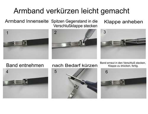 COPD SOS Notfall ID Leder Armband inklusive Ihrer Wunschgravur Damen Herren - Bild 5 von 18
