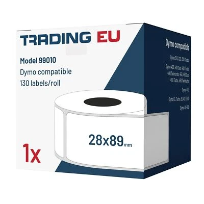 LABELTRADE 1x Label kompatibel Dymo 99010 28 x 89 mm 130 Etiketten pro Rolle