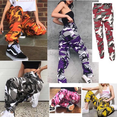 Pantaloni Donna Sportivi Mimetici 6 Colori Woman Casual Pants Mimetic  TRA019 P | eBay