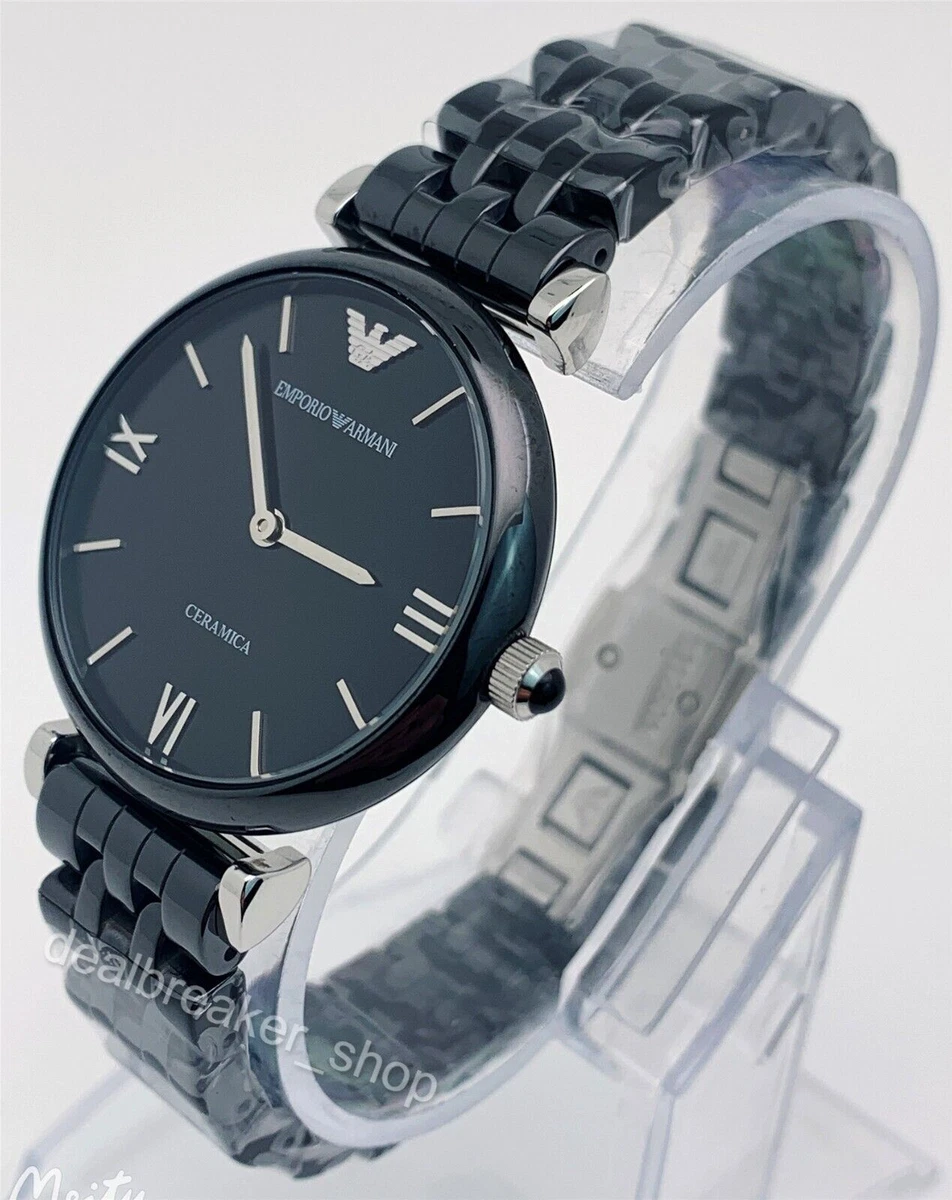 EMPORIO ARMANI AR1487 Ceramica Black Ceramic 32mm Ladies Wrist