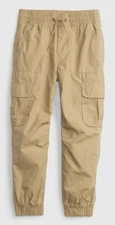 Gap Lined Jogger Pants XL Khaki Boys Elastic Waist Adjustable Drawstring ~ New
