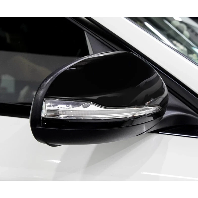 Tapas de cubierta de espejo negro brillante para Mercedes Benz W205 X253 W213 W222 2016-2020 Foto 3 de 4